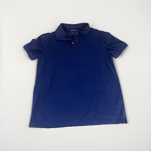 Banana Republic Polo Shirt Mens large slim fit Polo Navy Blue Short Sleeve Soft